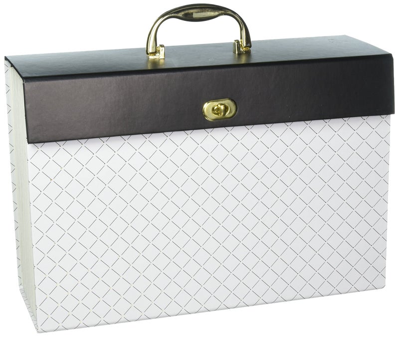 U Brands Modern-Noir Expandable File 19 Pocket, White (201A0206) - Image 1